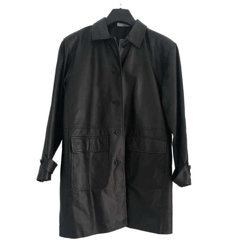 Vintage Newport News Womens Leather Trench